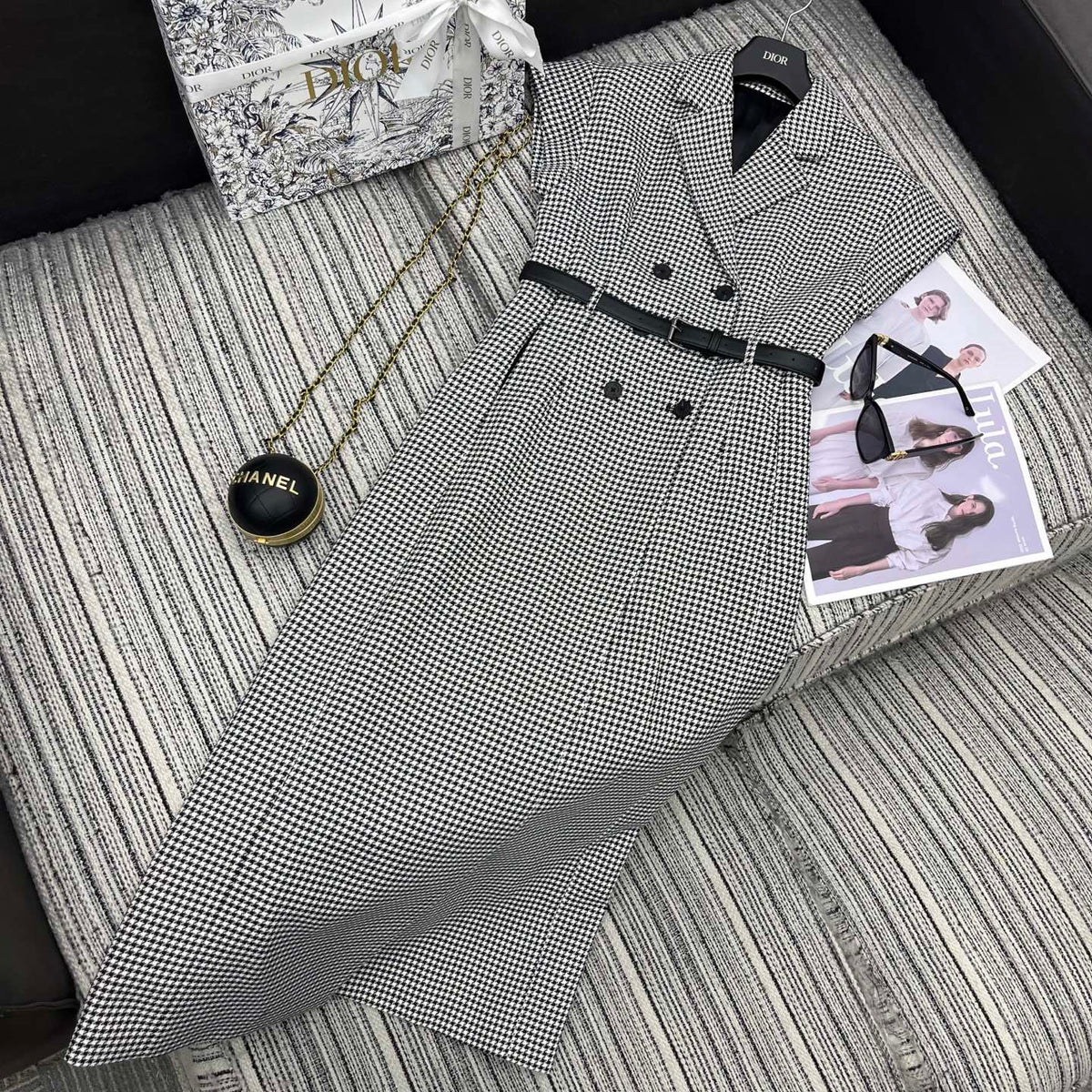 DIOR 25S LONG DOUBLE-BREASTED BLAZER DRESS 803