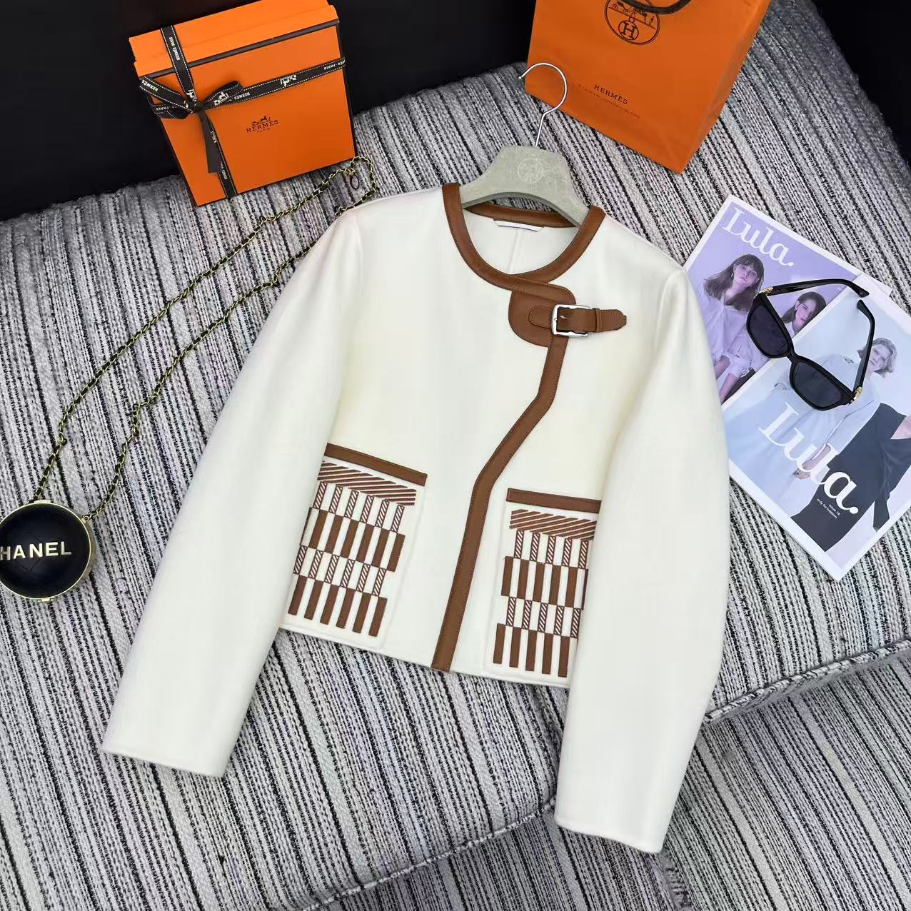 HERMES 25S KNITTED JACKET 052