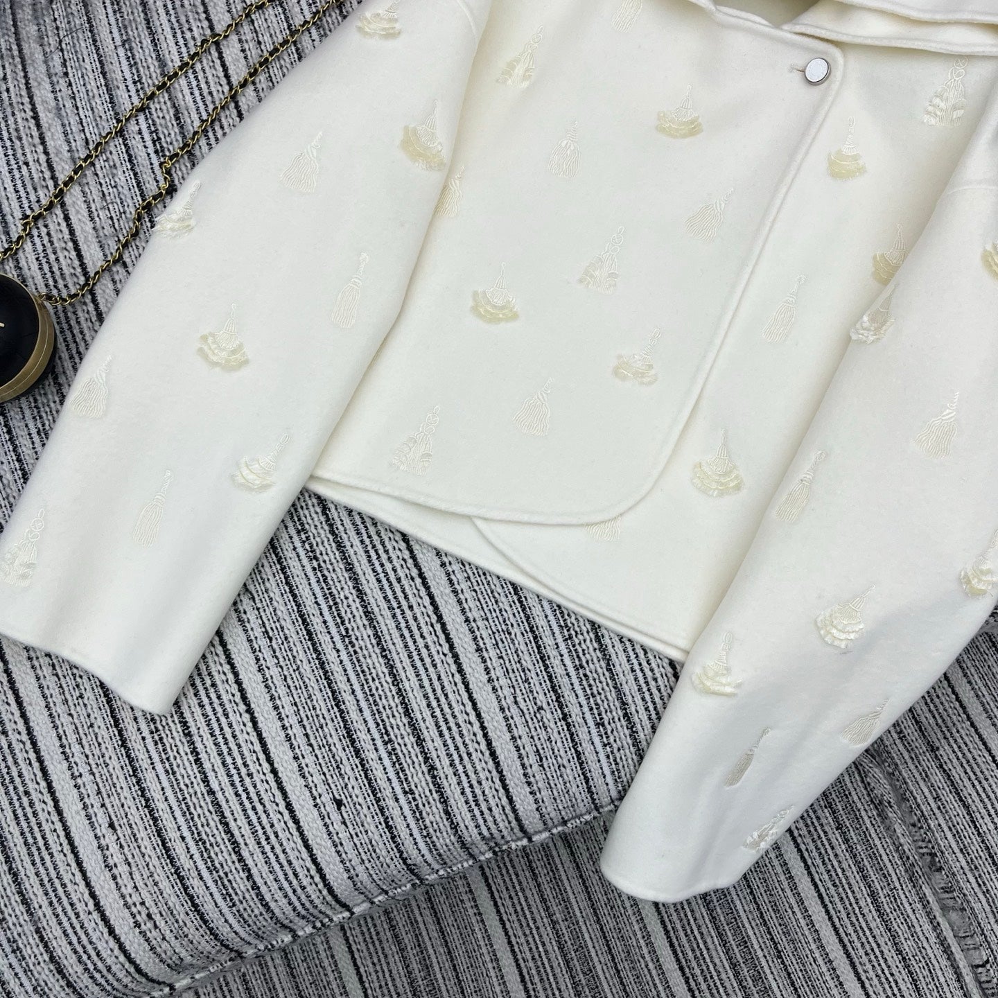 HERMES 25S REVERSIBLE SHORT CASHMERE HOODED COAT 012