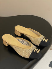 BUBBLE 30 MM IN BLACK FABRIC AND BEIGE MESH