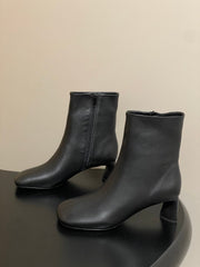 BALENCIAGA 25S ANKLE BOOTS 65 MM IN BLACK COW LEATHER
