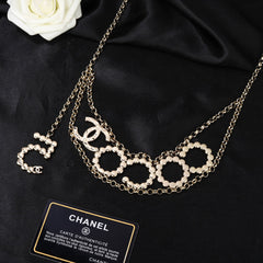 CHANEL 25S CHAIN BELT WITH PEARL 612634