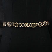 CHANEL 25S CHAIN BELT IN GOLD METALLIC AND BLACK CALFSKIN 614282