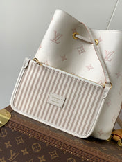 NÉONOÉ 26 IN WHITE AND PINK MONOGRAM CANVAS
