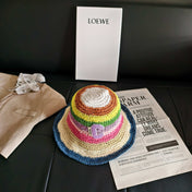 CELINE 26S RAINBOW WOVEN BUCKET HAT STYLE 7