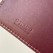 RICHELIEU CHECKBOOK WALLET 19 IN BURGUNDY RED GOYARDINE CANVAS AND CALFSKIN