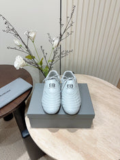 SOCCER SNEAKER IN WHITE QUILTED LAMBSKIN