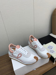 LW FLOW RUNNER SNEAKER WHITE-PEACHY SUEDE