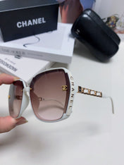 SQUARE SUNGLASSES 632874 IN WHITE ACETATE