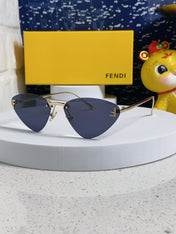 SKY RIMLESS TRIANGLE FRAME SUNGLASSES 566724 IN METAL