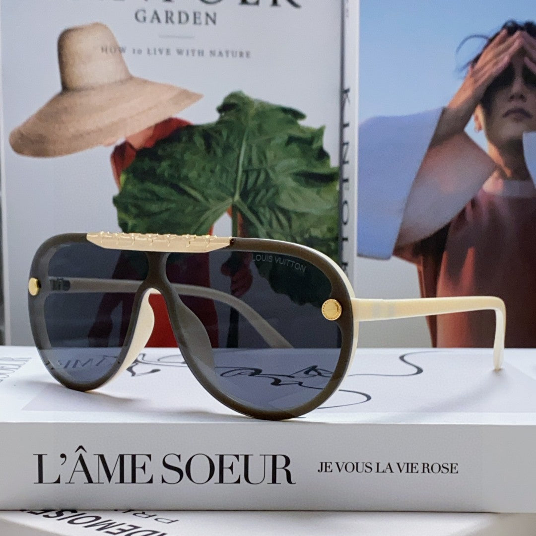 BLACKWOOD SUNGLASSES 567458 IN IVORY ACETATE GOLD METAL