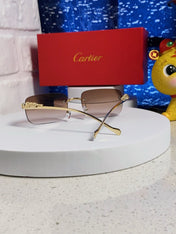 PANTHÈRE RECTANGULAR FRAME SUNGLASSES 567503 IN METAL