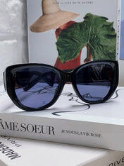 ICON CAT EYE SUNGLASSES 570249 IN BLACK ACETATE