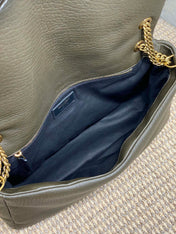 CALYPSO 36 CHAIN BAG IN DARK GREEN LAMBSKIN