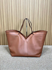 Y TOTE BAG 39 IN TAWNY BROWN CALFSKIN