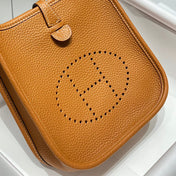 MINI NEO 18 EVELYNE BAG IN TAWNY BROWN GRAINED CALFSKIN