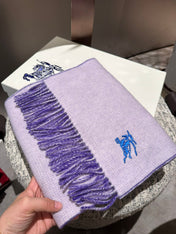 REVERSIBLE SCARF 180 CM IN VIOLET PURPLE CASHMERE 407411