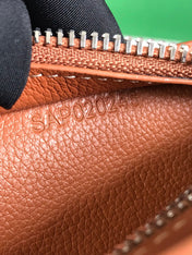 HIRONDELLE BAG 25 IN TAN LAMBSKIN AND BLACK GOYARDINE CANVAS