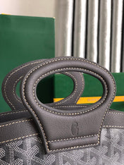 GOYA 26S BELUGA MINI BAG 23MM IN GREY GOYARDINE CANVAS AND CALFSKIN