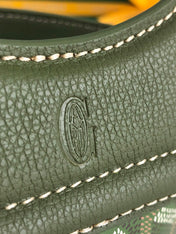 GOYA 26S BELUGA MINI BAG 23MM IN DARK OLIVE GREEN GOYARDINE CANVAS AND CALFSKIN