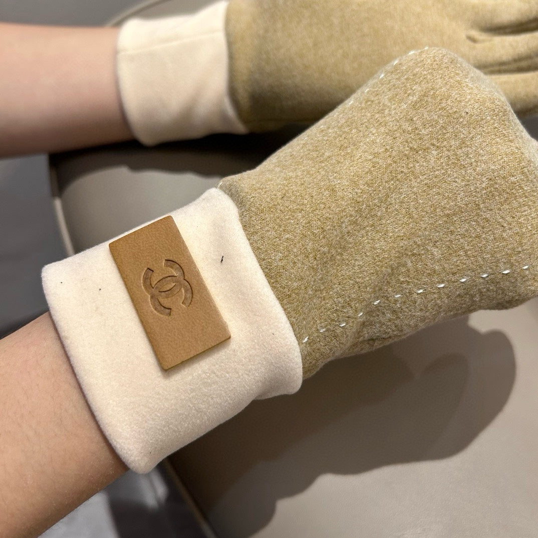 GLOVES IN TORTILLA BROWN WOOL 462255