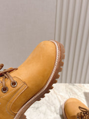 CELINE 25S MARTIN BOOTS IN MEDIUM ORANGE CALFSKIN