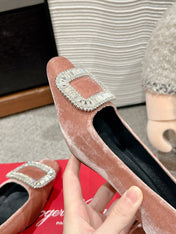 BELLE VIVIER PUMPS IN CANTALOUPE VELVET