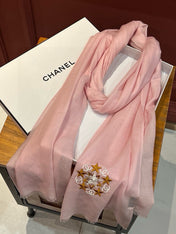 SCARF 200 CM IN BLUSH PINK CASHMERE 394617