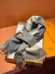 SCARF 180 CM IN DOVE GRAY MIX WHITE CASHMERE 399873