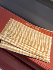 SCARF 190 CM IN PEANUT BROWN MIX WHITE CASHMERE 416802