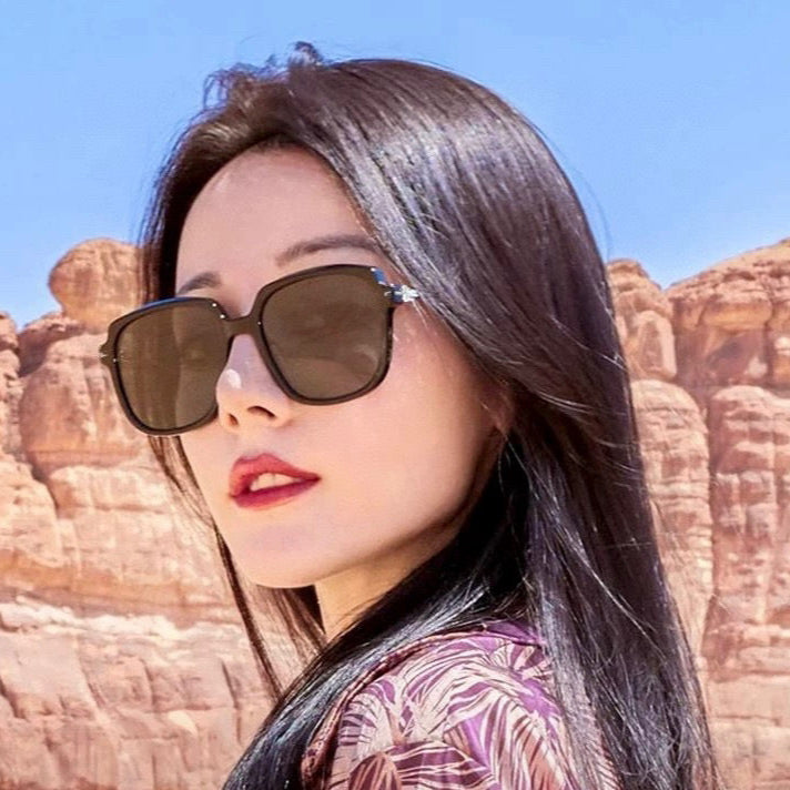 SQUARE FRAME SUNGLASSES G9747 IN ACETATE AND METAL