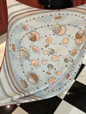 LV SCARF 140 CM IN SILK-CASHMERE BLEND 737276