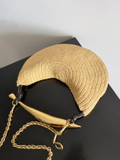 SARDINE CHAIN 33 IN NATURAL RAFFIA