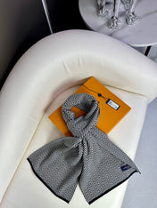 SCARF 180 CM IN BLACK MIX WHITE CASHMERE 393155