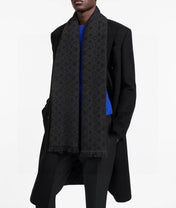 SCARF 180 CM IN BLACK CLASSIC MONOGRAM CASHMERE 396441