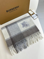 SCARF 180 CM IN SMOKE GRAY MIX WHITE CASHMERE 408504