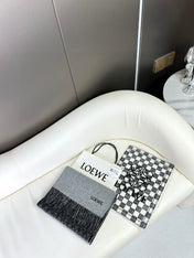 ANAGRAM SCARF 182 CM IN BLACK MIX DOVE GRAY WOOL AND CASHMERE 408524