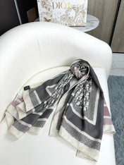 MONOGRAM SQUARE SCARF 140 CM IN COLORFUL CASHMERE AND SILK 413743