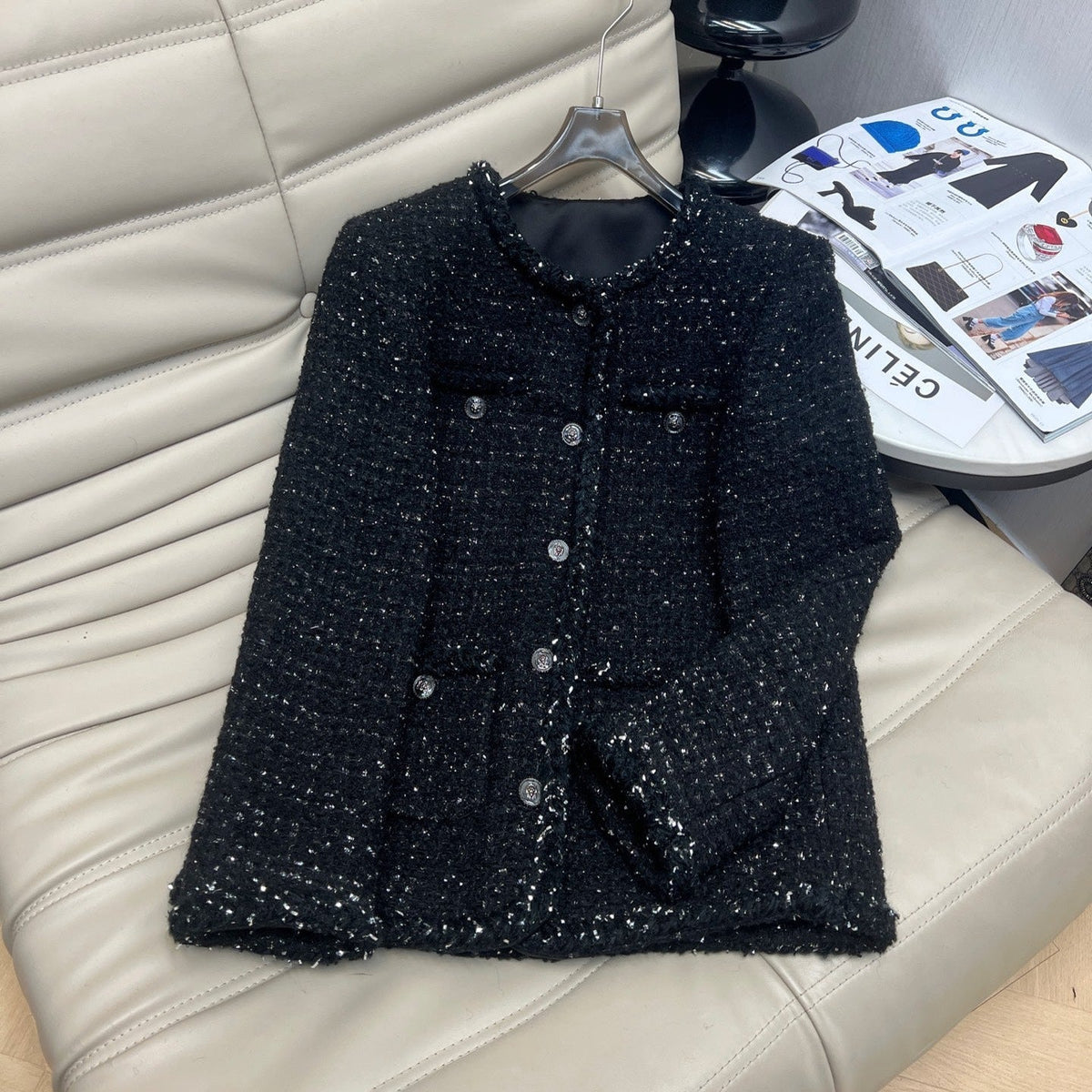 CHANEL 25S ROUND-NECK KNIT CARDIGAN 377