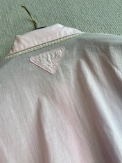 PRADA PINK CROPPED BUTTON-UP SHIRT