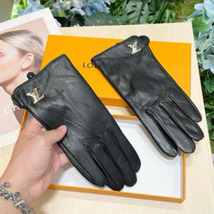 LV GLOVES IN BLACK LAMBSKIN 464977
