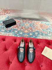 ALAIA MARY JANE IN BLACK LAMBSKIN WITH SILVER HARDWARE