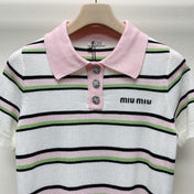 MIUMIU KNIT POLO SHIRT 268104