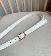PRADA 25S BELT 15 MM IN WHITE CALFSKIN 571360