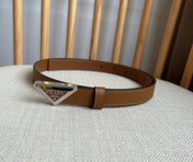 PRADA 25S BELT 20 MM IN BROWN CALFSKIN 571370