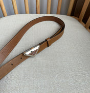PRADA 25S BELT 20 MM IN BROWN CALFSKIN 571370
