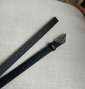 PRADA 25S BELT 20 MM IN BLACK CALFSKIN 571377