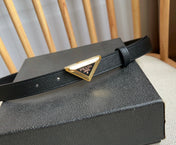 PRADA 25S BELT 20 MM IN BLACK CALFSKIN 571378