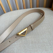 PRADA 25S BELT 20 MM IN BEIGE BROWN CALFSKIN 571384