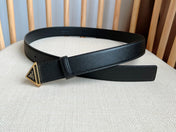 PRADA 25S BELT 30 MM IN BLACK CALFSKIN 595009
